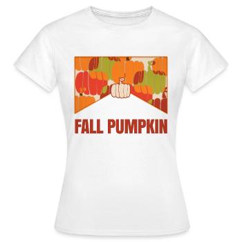 Fall Pumpkin - Women's T-Shirt - white - Front - AI Model Female 172 dark (172cm)