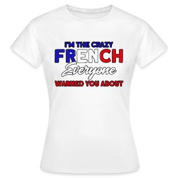 French Flag French Roots Gift - Women's T-Shirt - white - Front - AI Model Female 172 dark (172cm)