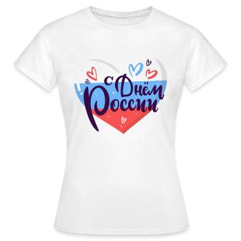 Alles Gute zum Russischen Feiertag - Frauen T-Shirt - Weiß - Vorne - AI Model Female 172 dark (172cm)