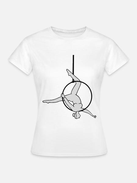 Aerial Hoop Shoulder Stand Leghang - Women's T-Shirt - white