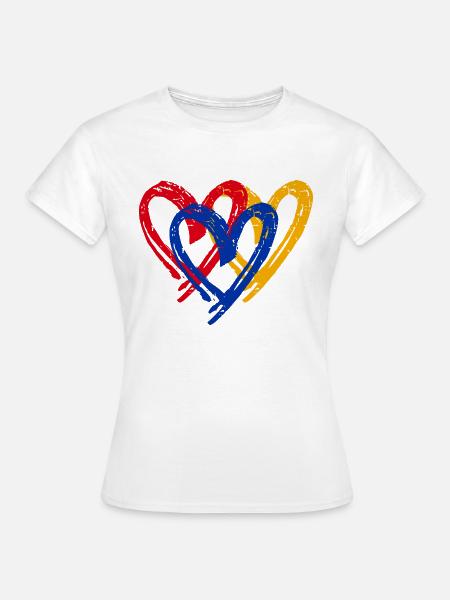 Armenien Herz Flagge - Frauen T-Shirt - Weiß