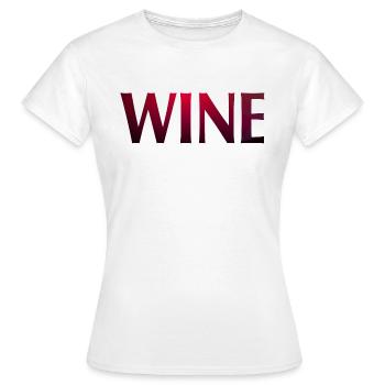 WINE - Frauen T-Shirt - Weiß - Vorne - AI Model Female 172 dark (172cm)