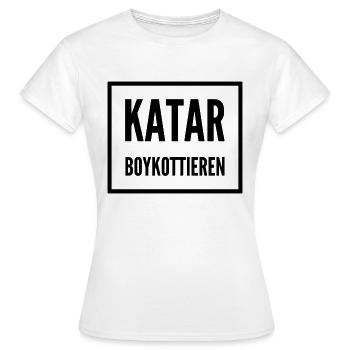 WM Katar - Frauen T-Shirt - Weiß - Vorne - AI Model Female 172 dark (172cm)