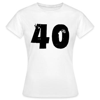 Nombre 40 - T-shirt Femme - blanc - Devant - AI Model Female 172 dark (172cm)