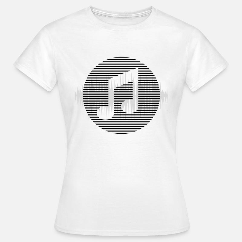 Music Note with Frequency - Women's T-Shirt - white