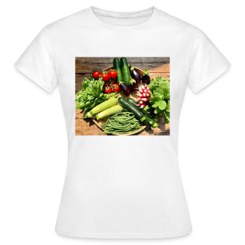 légumes - T-shirt Femme - blanc - Devant - AI Model Female 172 dark (172cm)