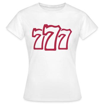 777 - Women's T-Shirt - white - Front - AI Model Female 172 dark (172cm)