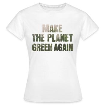 Planète verte - T-shirt Femme - blanc - Devant - AI Model Female 172 dark (172cm)