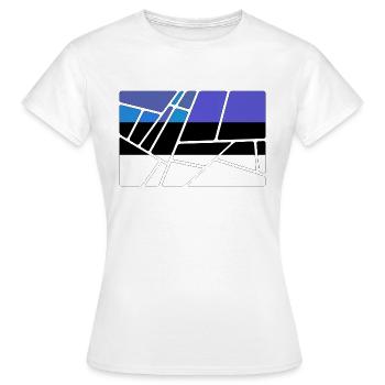 Pays du pavillon Estonie - T-shirt Femme - blanc - Devant - AI Model Female 172 dark (172cm)