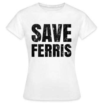 T-shirt Sauvez Ferris en détresse - T-shirt Femme - blanc - Devant - AI Model Female 172 dark (172cm)