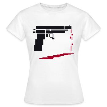 8 Bit Shooter Retro Game - Women's T-Shirt - white - Front - AI Model Female 172 dark (172cm)