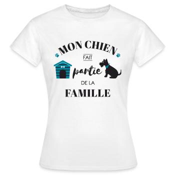 toutou04 Plan de travail 1 - T-shirt Femme - blanc - Devant - AI Model Female 172 dark (172cm)