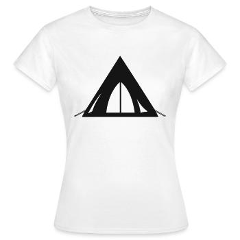 tente de camping - T-shirt Femme - blanc - Devant - AI Model Female 172 dark (172cm)