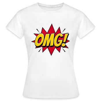 OMG - Frauen T-Shirt - Weiß - Vorne - AI Model Female 172 dark (172cm)