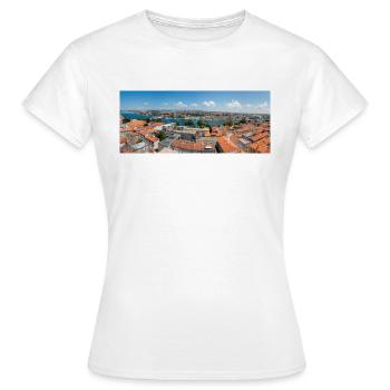 cityscape old town Zadar in the state of Zadar - Women's T-Shirt - white - Front - AI Model Female 172 dark (172cm)