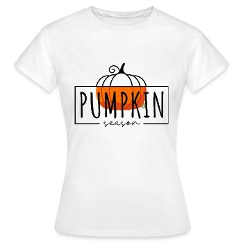 pumpkin season - Women's T-Shirt - white - Front - AI Model Female 172 dark (172cm)