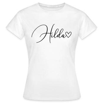 Hilda Surname First Name Girl - Women's T-Shirt - white - Front - AI Model Female 172 dark (172cm)