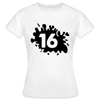 Blobs 16 - Women's T-Shirt - white - Front - AI Model Female 172 dark (172cm)