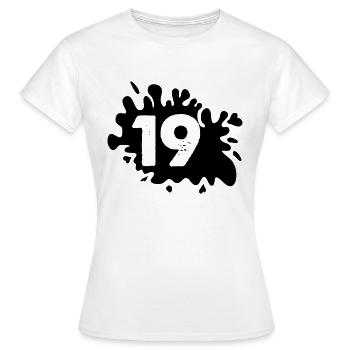 Blobs 19 - Women's T-Shirt - white - Front - AI Model Female 172 dark (172cm)