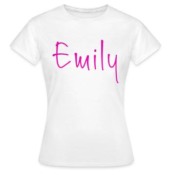 Emily - Frauen T-Shirt - Weiß - Vorne - AI Model Female 172 dark (172cm)