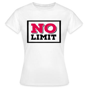 NoLimit (Limite de no-limite - T-shirt Femme - blanc - Devant - AI Model Female 172 dark (172cm)