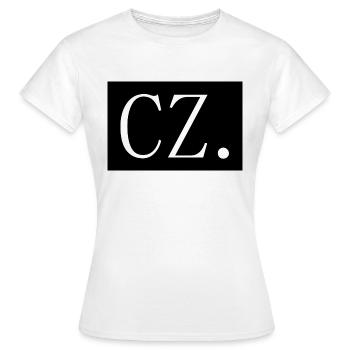 [HD] CZ - T-shirt Femme - blanc - Devant - AI Model Female 172 dark (172cm)