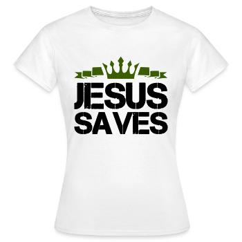 Jésus sauve - T-shirt Femme - blanc - Devant - AI Model Female 172 dark (172cm)
