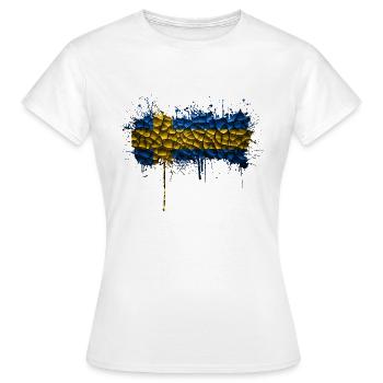 Suède Flaka Suédois suédophone Suédois Nordique suédois - T-shirt Femme - blanc - Devant - AI Model Female 172 dark (172cm)