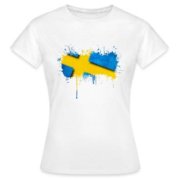 Schweden Flaka Schwedisch Schwedisch Schwedisch Nordisch - Frauen T-Shirt - Weiß - Vorne - AI Model Female 172 dark (172cm)