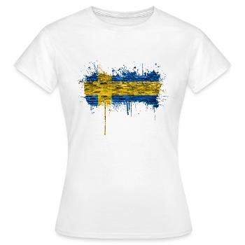 Schweden Flaka Schwedisch Schwedisch Schwedisch Nordisch - Frauen T-Shirt - Weiß - Vorne - AI Model Female 172 dark (172cm)