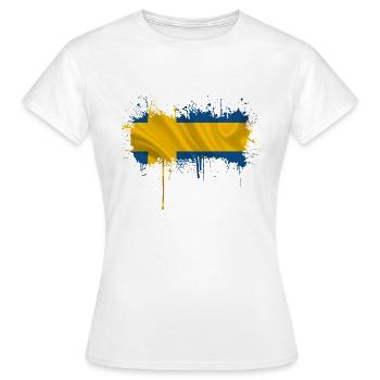 Schweden Flaka Schwedisch Schwedisch Schwedisch Nordisch - Frauen T-Shirt - Weiß - Vorne - AI Model Female 172 dark (172cm)