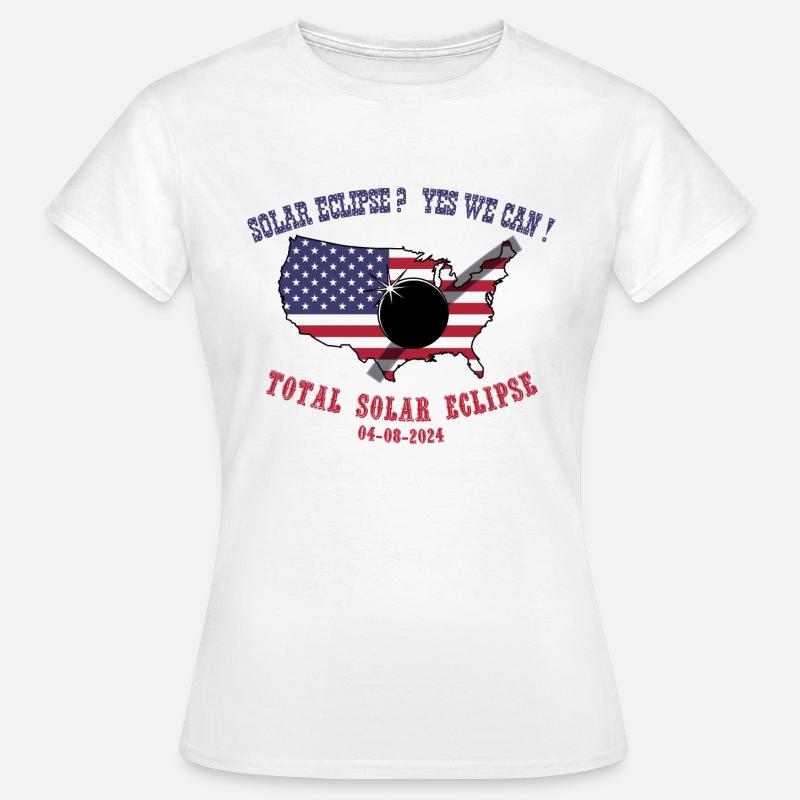 Total Solar Eclipse 2024 - Frauen T-Shirt - Weiß