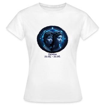 Sternzeichen Zwilling F Datum - Frauen T-Shirt - Weiß - Vorne - AI Model Female 172 dark (172cm)