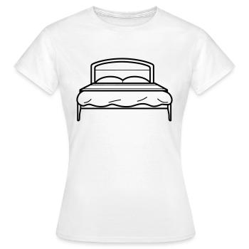 Bett - Frauen T-Shirt - Weiß - Vorne - AI Model Female 172 dark (172cm)