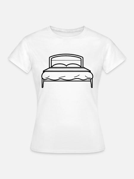 Bett - Frauen T-Shirt - Weiß
