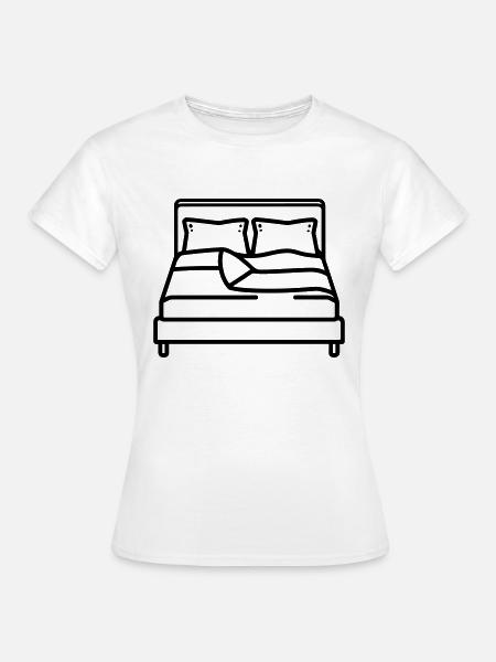 Bett - Frauen T-Shirt - Weiß