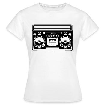 ghetto-blaster 1 - T-shirt Femme - blanc - Devant - AI Model Female 172 dark (172cm)
