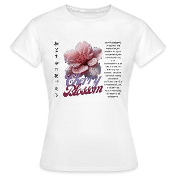 Cherry Blossom Design - Frauen T-Shirt - Weiß - Vorne - AI Model Female 172 dark (172cm)