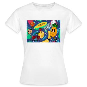 Enjoy Fruits - Sommerdesign - Frauen T-Shirt - Weiß - Vorne - AI Model Female 172 dark (172cm)