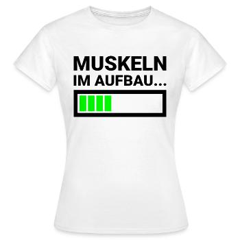 Renforcement musculaire Fitness Musculation Athlètes - T-shirt Femme - blanc - Devant - AI Model Female 172 dark (172cm)