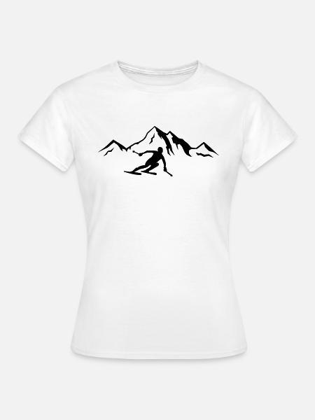ski berge 01 - Frauen T-Shirt - Weiß