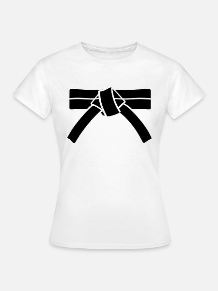 Gürtel - Frauen T-Shirt - Weiß