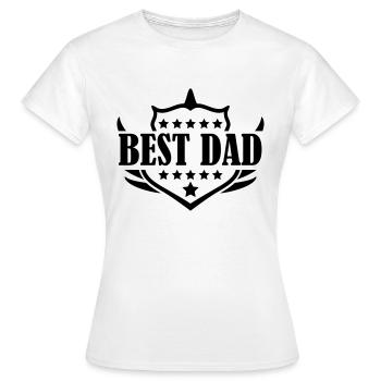 best dad - Women's T-Shirt - white - Front - AI Model Female 172 dark (172cm)