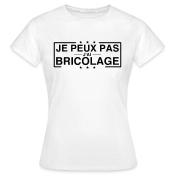 Ich kann nicht DIY - Frauen T-Shirt - Weiß - Vorne - AI Model Female 172 dark (172cm)