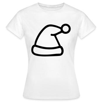 bonnet de noel - T-shirt Femme - blanc - Devant - AI Model Female 172 dark (172cm)
