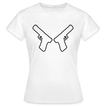 Guns - Women's T-Shirt - white - Front - AI Model Female 172 dark (172cm)