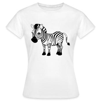 Zèbre comme graphique vectoriel - T-shirt Femme - blanc - Devant - AI Model Female 172 dark (172cm)