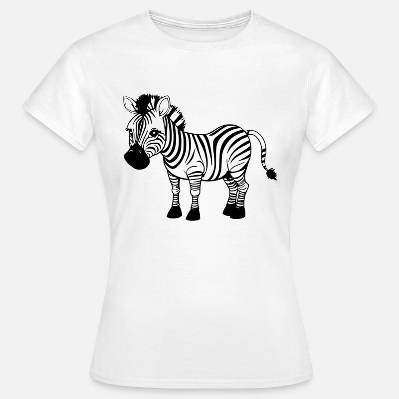Zebra as vector graphic - Women's T-Shirt - white