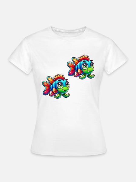 fish comic 2 - Frauen T-Shirt - Weiß