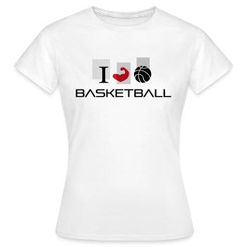 Basketball - Frauen T-Shirt - Weiß - Vorne - AI Model Female 172 dark (172cm)